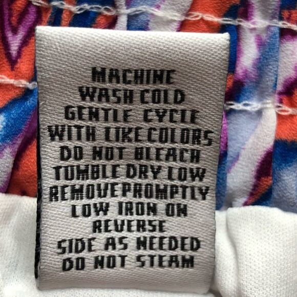 NY Collection Long skirt Small Orange, blue and white tie dye, 1/2 slip - Picture 8 of 8